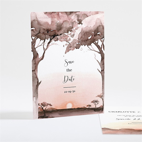 Save the date mariage la savane