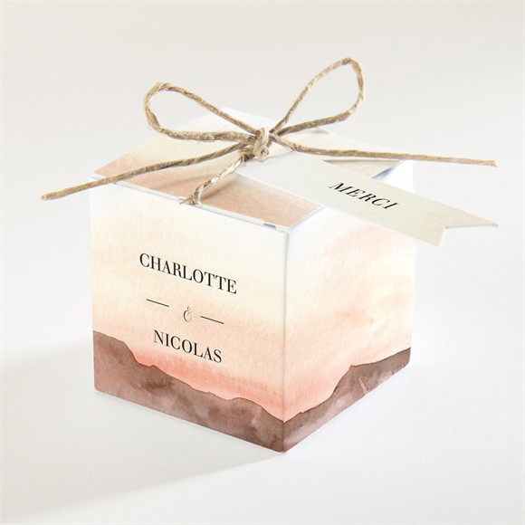 Boîte de dragées mariage La savane réf.N340482