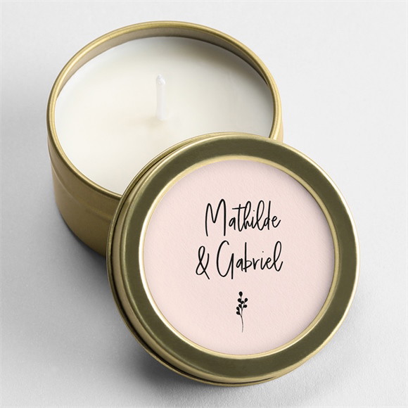 Bougie mariage Dites-le avec des fleurs réf.N3601144