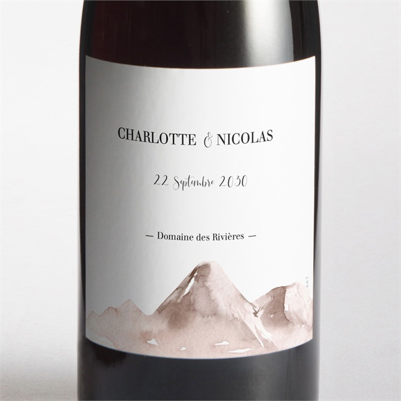 Etiquette de bouteille mariage La savane réf.N3001855