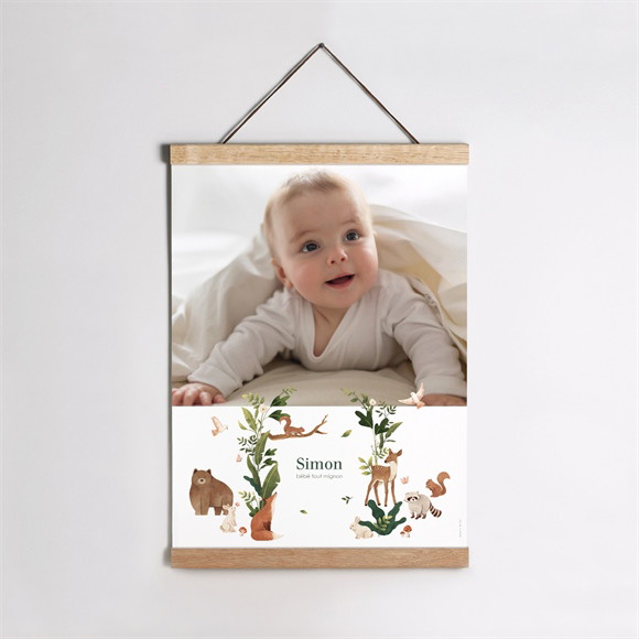 Affiche naissance Petite Jungle réf.N260102