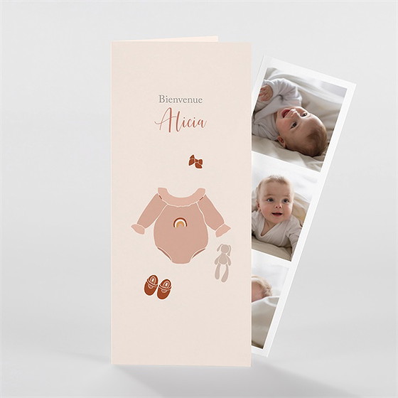 Faire-part naissance enfantine