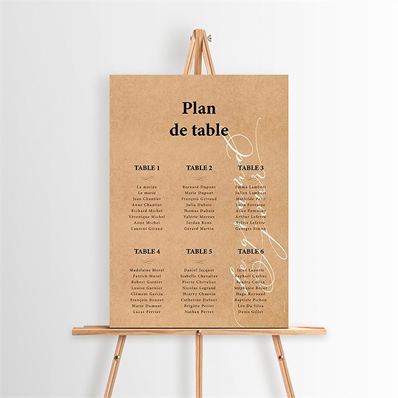 Plan de table mariage photomaton