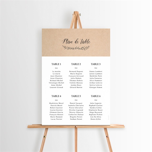 Plan de table mariage Douce harmonie réf.N26085