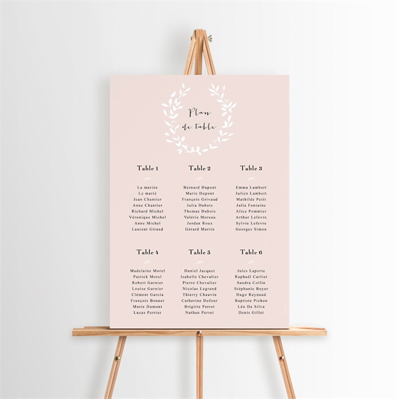 Plan de table mariage Médaillon réf.N26087