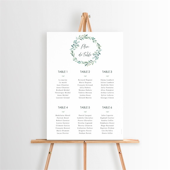 Plan de table mariage Semer notre Amour réf.N26097