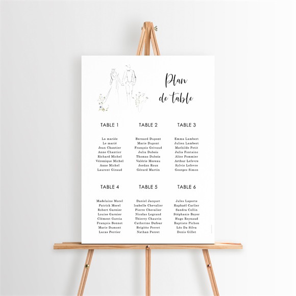 Plan de table mariage Complicité réf.N26098
