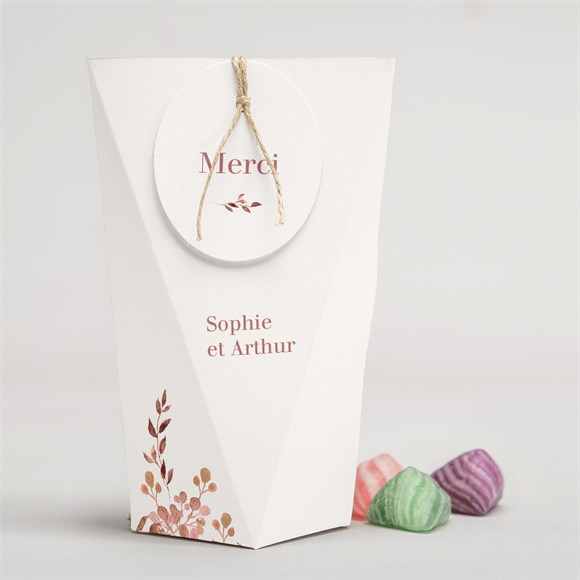 Boîte surprise mariage Poésie Cuivrée réf.N520164