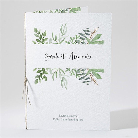 Livret de messe mariage balade champetre