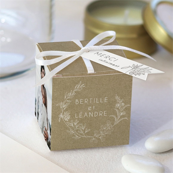 Boîte de dragées mariage Festivités réf.N340504