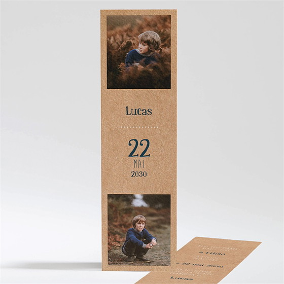 Faire-part communion tout un symbole marque-page