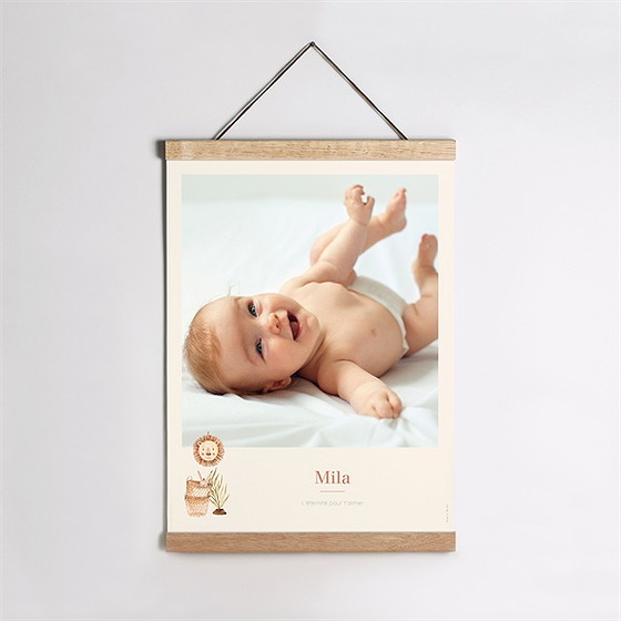 Affiche naissance eclatant