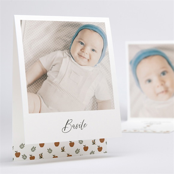 Faire-part naissance Présentation pli décalé réf.N50171