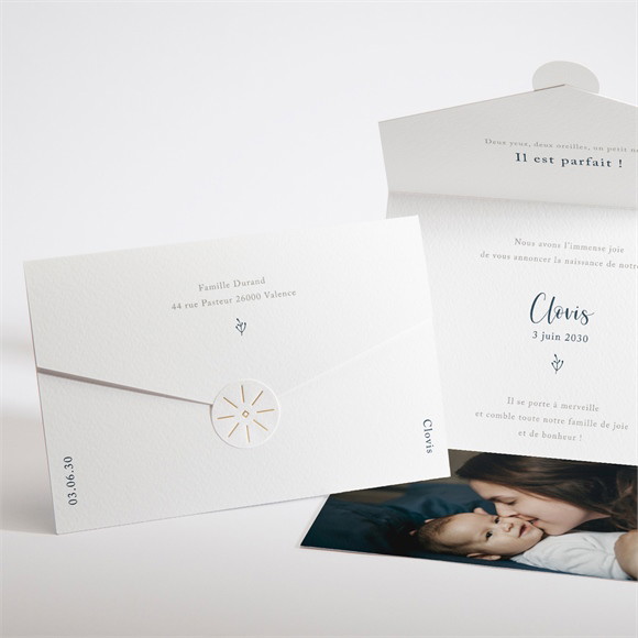 Faire-part naissance Pêle Mêle enveloppe réf.N97140