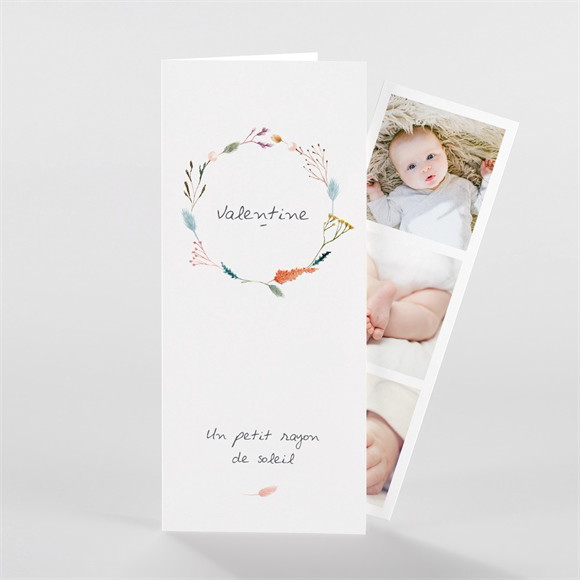 Faire-part naissance Poésie photomaton réf.N98117
