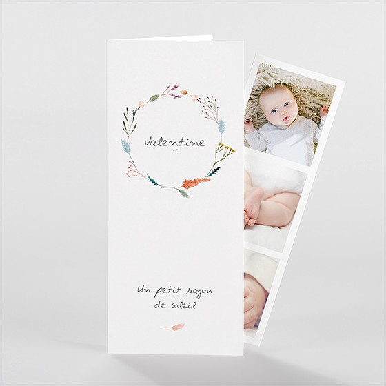 Faire-part naissance poésie photomaton