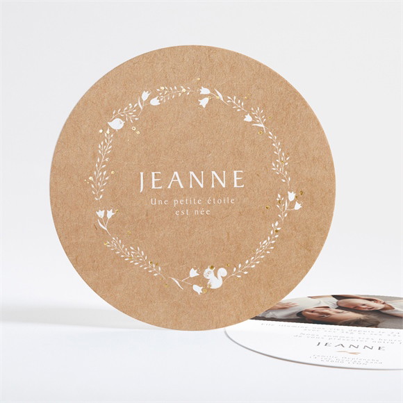 Faire-part naissance Faire-part Enveloppe dorure réf.N321179