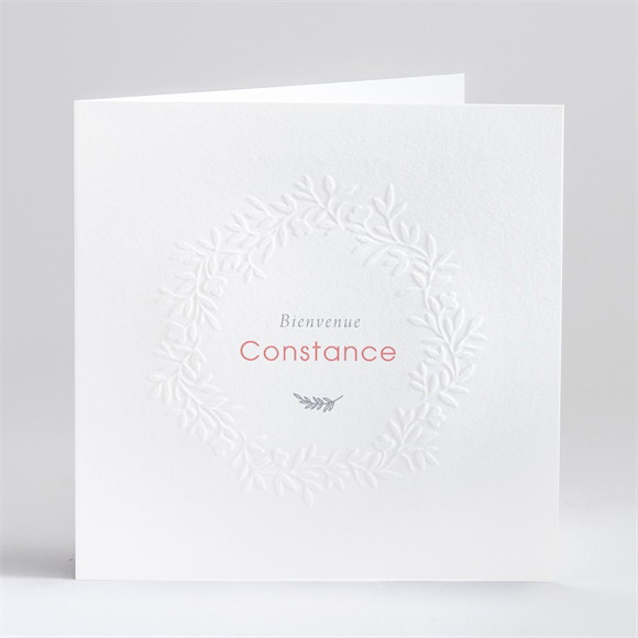 Faire-part naissance Ma présentation gaufrage réf.N46165