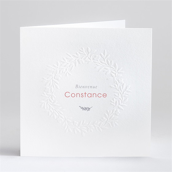 Faire-part naissance ma présentation gaufrage