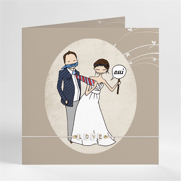 Faire-part mariage Illustrations Humour bracelet réf.N451284