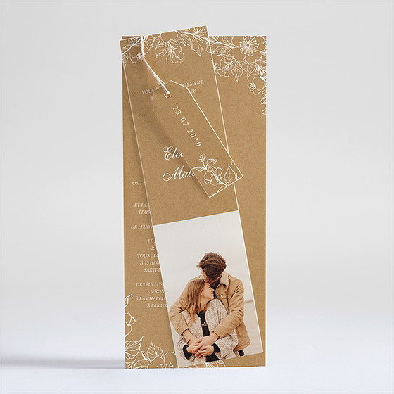 Faire-part mariage belle découverte superposition