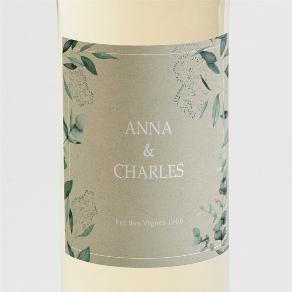 Etiquette de bouteille mariage Intimité réf.N3001896