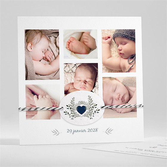 Faire-part naissance le voici ! ensemencé