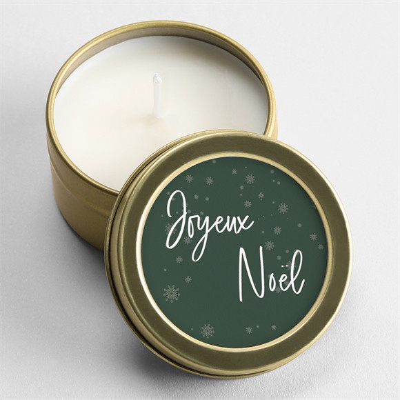 Bougie noël Flocons blancs réf.N3601185