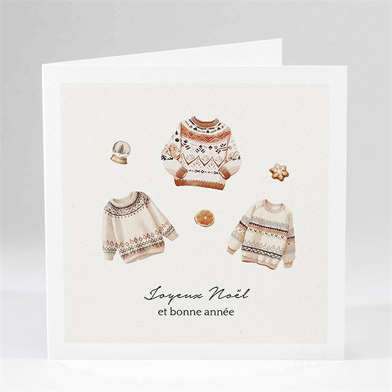 Carte de voeux gros pulls et confidences