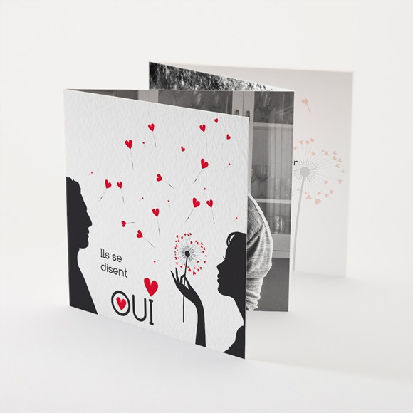 Faire-part mariage Un Oui en photo accordéon réf.N83178