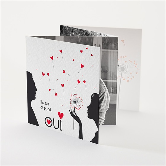Faire-part mariage un oui en photo accordéon