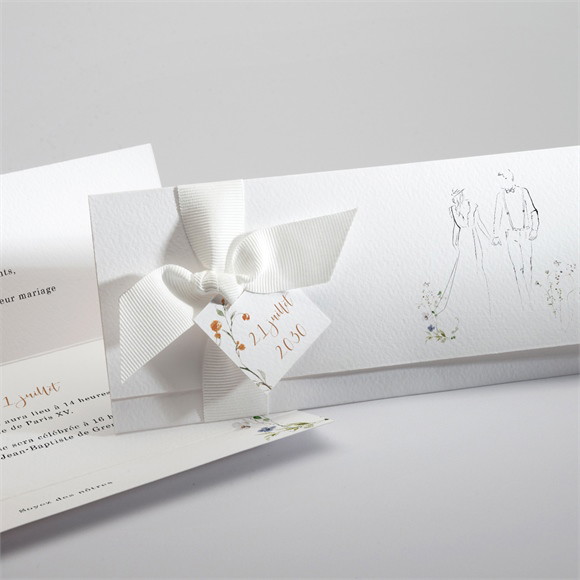 Faire-part mariage Complicité pochette réf.N94136