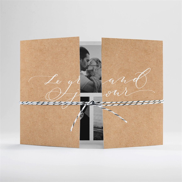 Faire-part mariage Photomaton ficelle réf.N70195