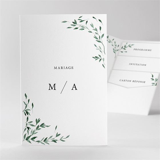Faire-part mariage l'olivier pocketfold