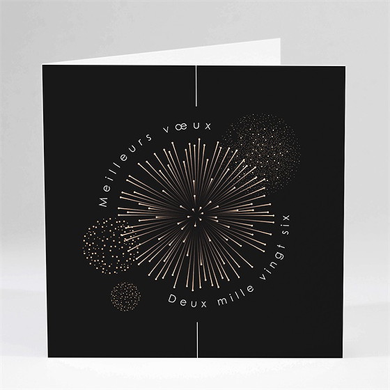 Carte de voeux feu d'artifice