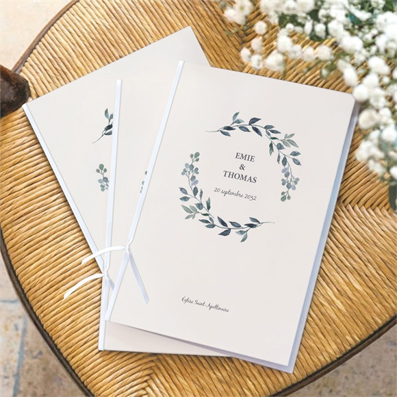 Livret de messe mariage Bel Eclat réf.N491375