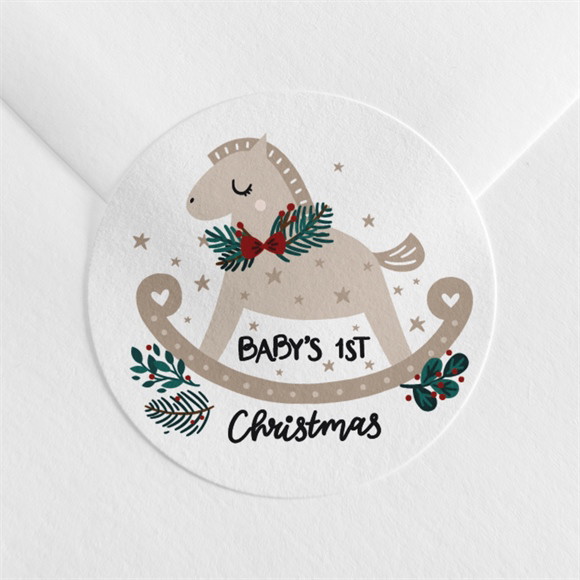 Sticker naissance Premier Noël réf.N3601186