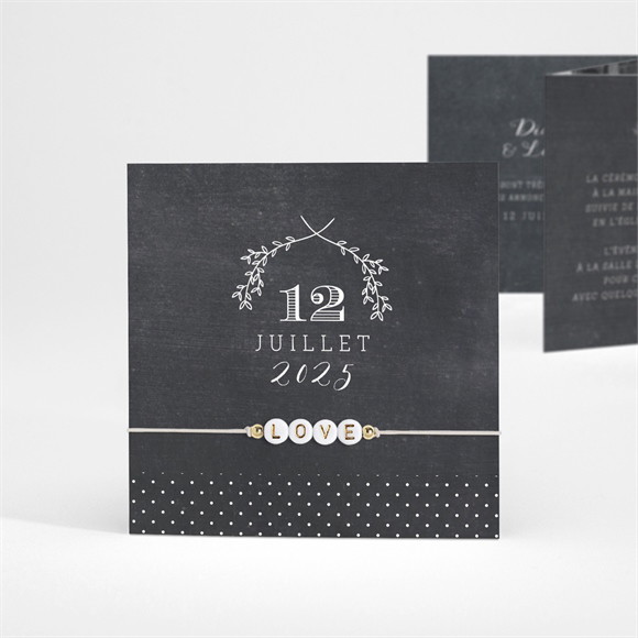 Faire-part mariage Retro original bracelet réf.N83181