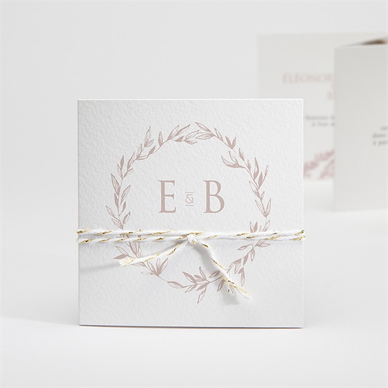 Faire-part mariage sous le saule tryptique