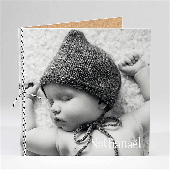 Faire-part naissance on vous présente carré plié