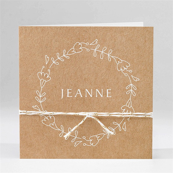 Faire-part naissance faire-part enveloppe ficelle