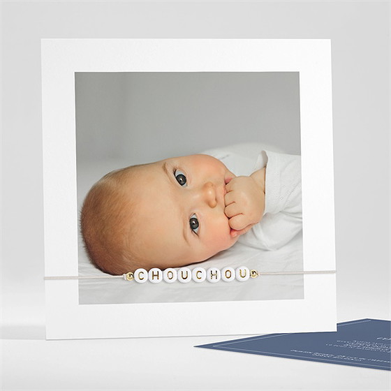 Faire-part naissance le voici bracelet
