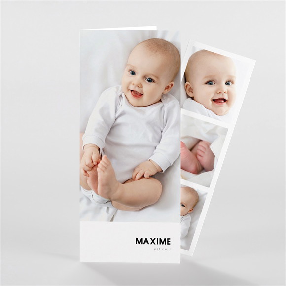 Faire-part naissance Éclats de vie Photomaton réf.N98135