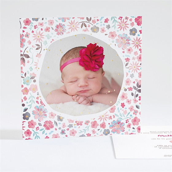 Faire-part naissance mon petit chou ! dorure