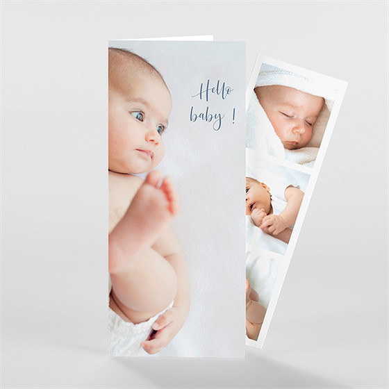 Faire-part naissance présentation pictos photomaton