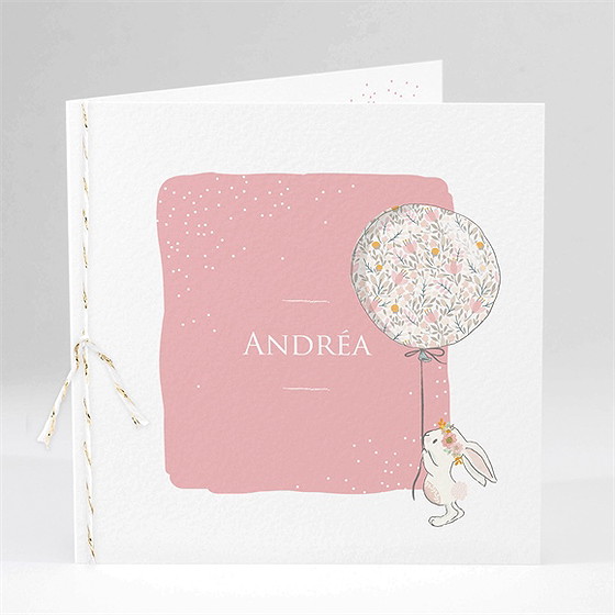 Faire-part naissance poésie aimantée plié