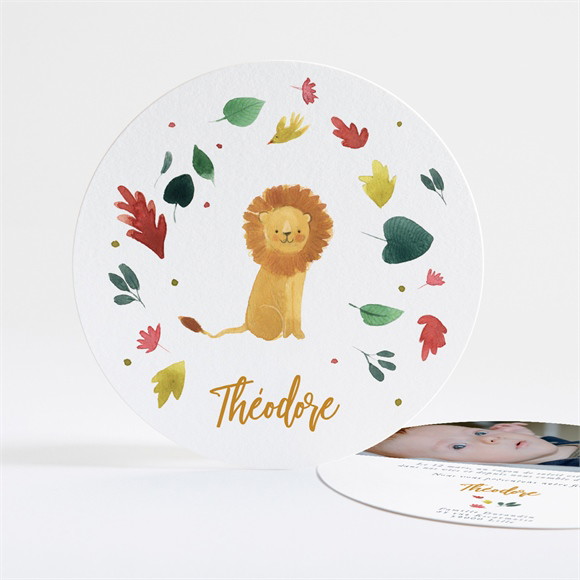 Faire-part naissance Petit Roi rond réf.N321183