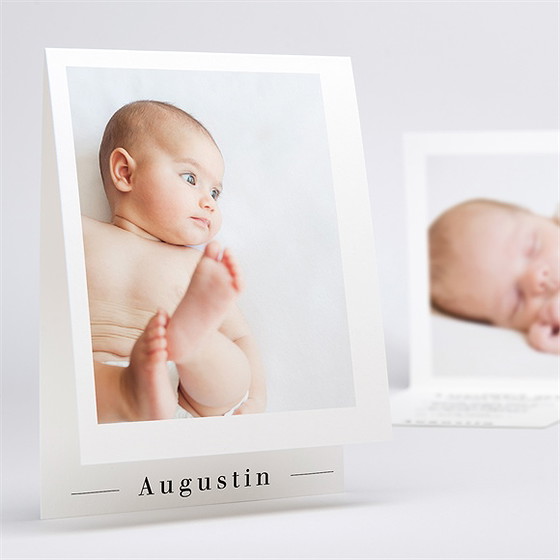 Faire-part naissance éclat minimaliste plié