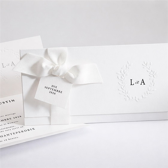 Faire-part mariage sublime gaufrage