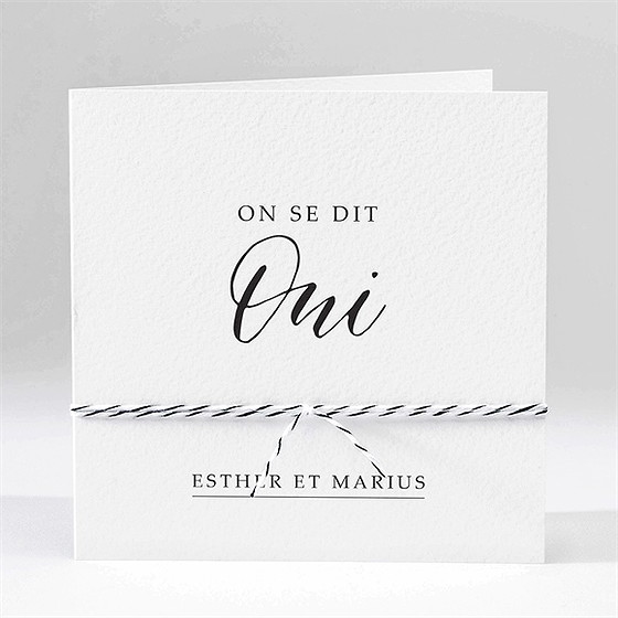 Faire-part mariage liés pour toujours carré plié